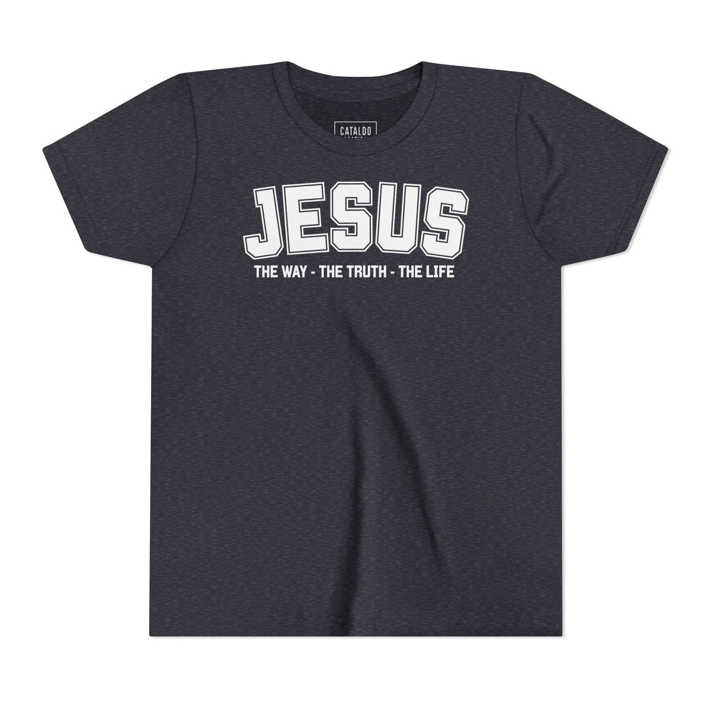 Faith-Inspired Youth Tee - Jesus - The Way, The Truth, The Life, Christian Apparel, Faith-Based Gift, Youth Clothing