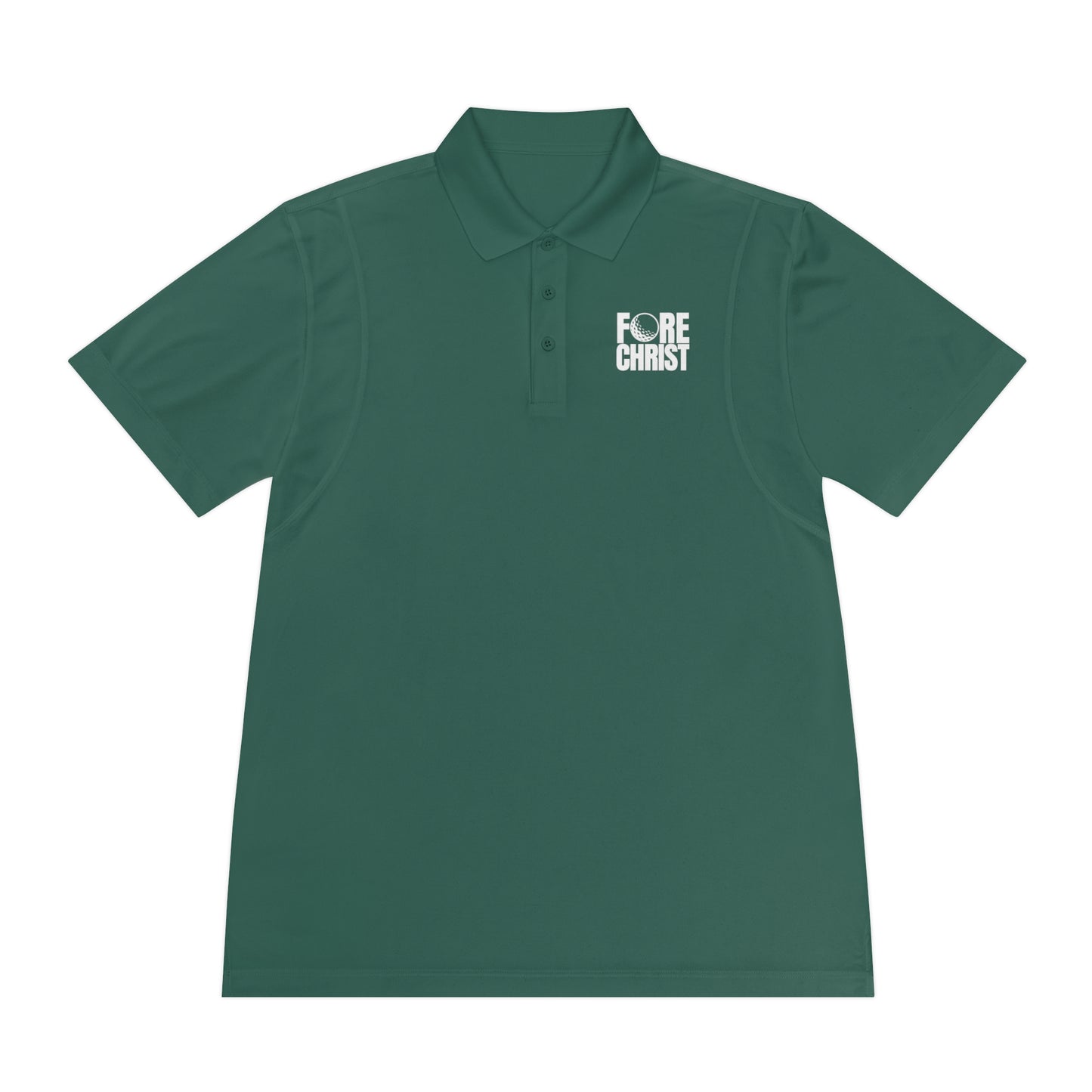Men's 'Fore Christ' Sport Polo Shirt, Faith-Inspired Activewear, Christian Polo for Golf & Casual Outings, Men's Casual Wear