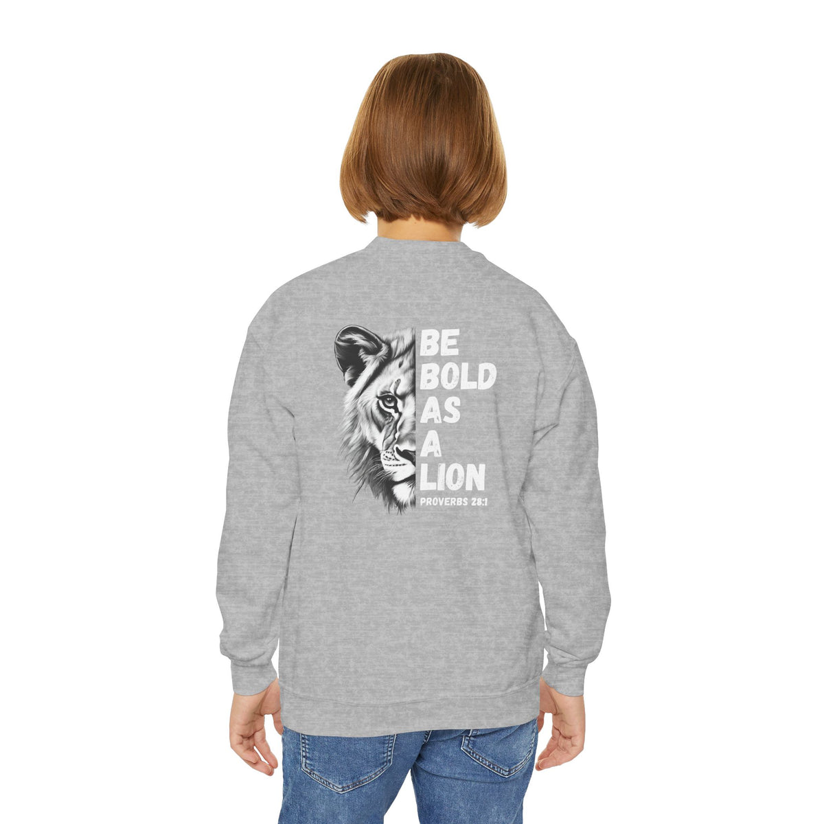 Kids Be Bold As A Lion Youth Crewneck Sweatshirt