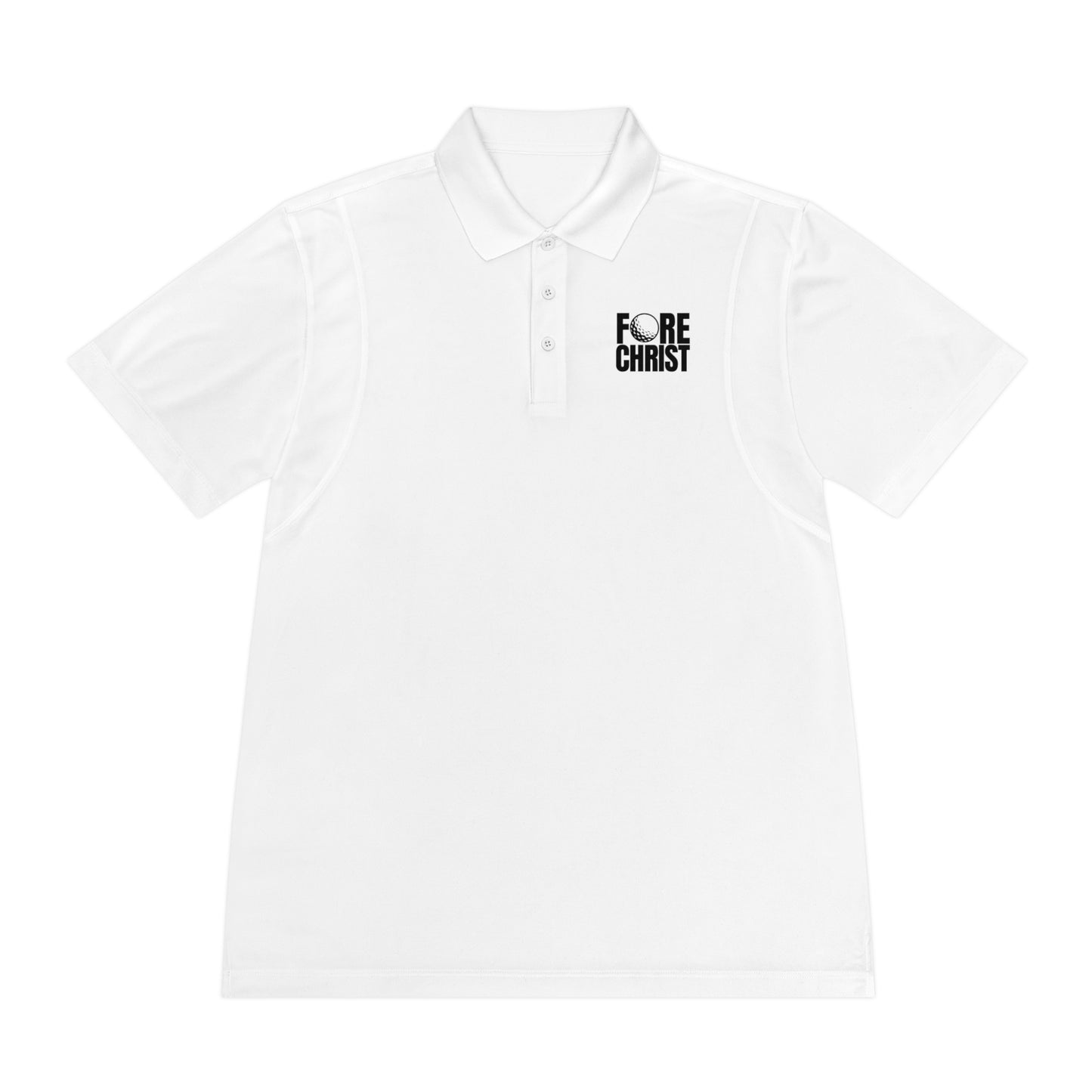 Men's 'Fore Christ' Sport Polo Shirt, Faith-Inspired Activewear, Christian Polo for Golf & Casual Outings, Men's Casual Wear