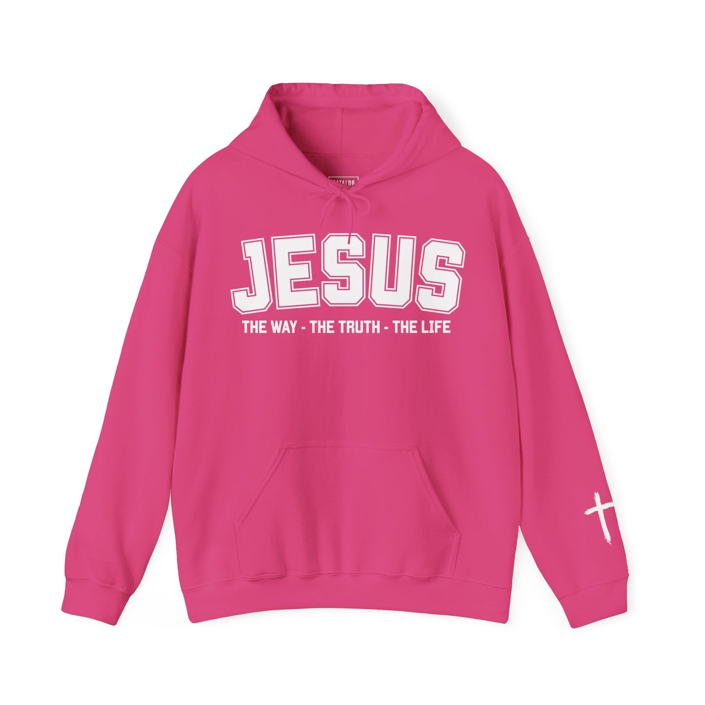 Jesus The Way The Truth The Life Inspirational Hoodie for Faithful Individuals, Religious Gift, Christian Apparel, Spiritual Wear