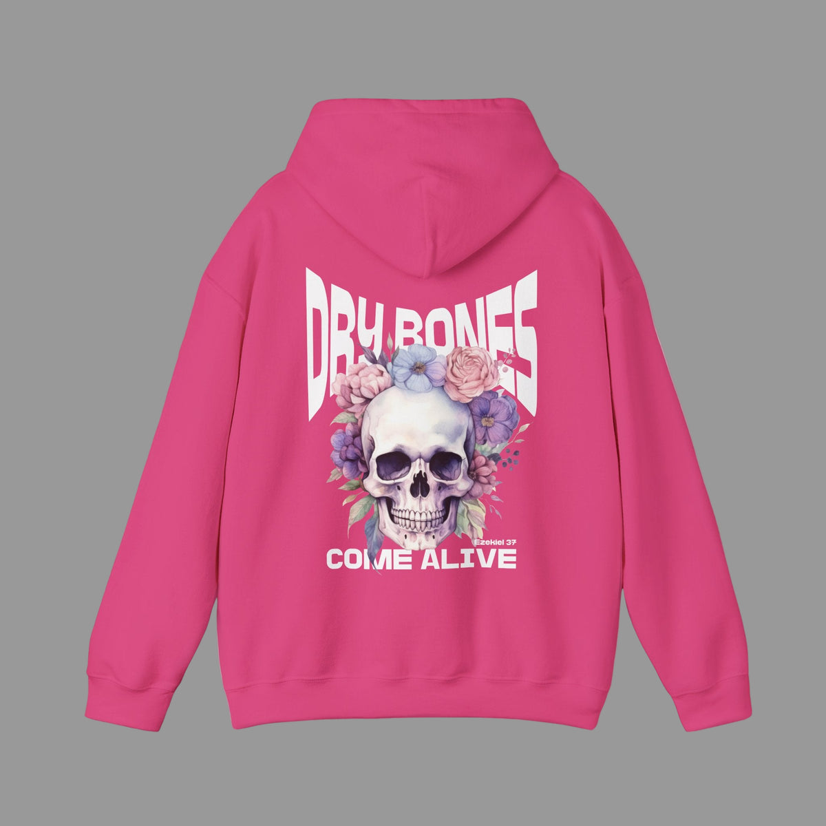 Dry Bones Come Alive Funky Christian Hoodie, Ezekiel 37 Bible Verse Skull Hooded Sweatshirt, Christian Graphic Hoodie