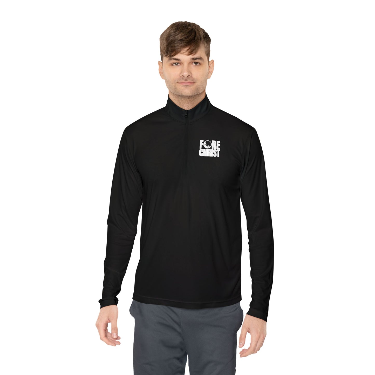 'Fore Christ' Faith-Inspired Unisex Quarter-Zip Pullover - Christian Activewear, Golf And Athletic Apparel
