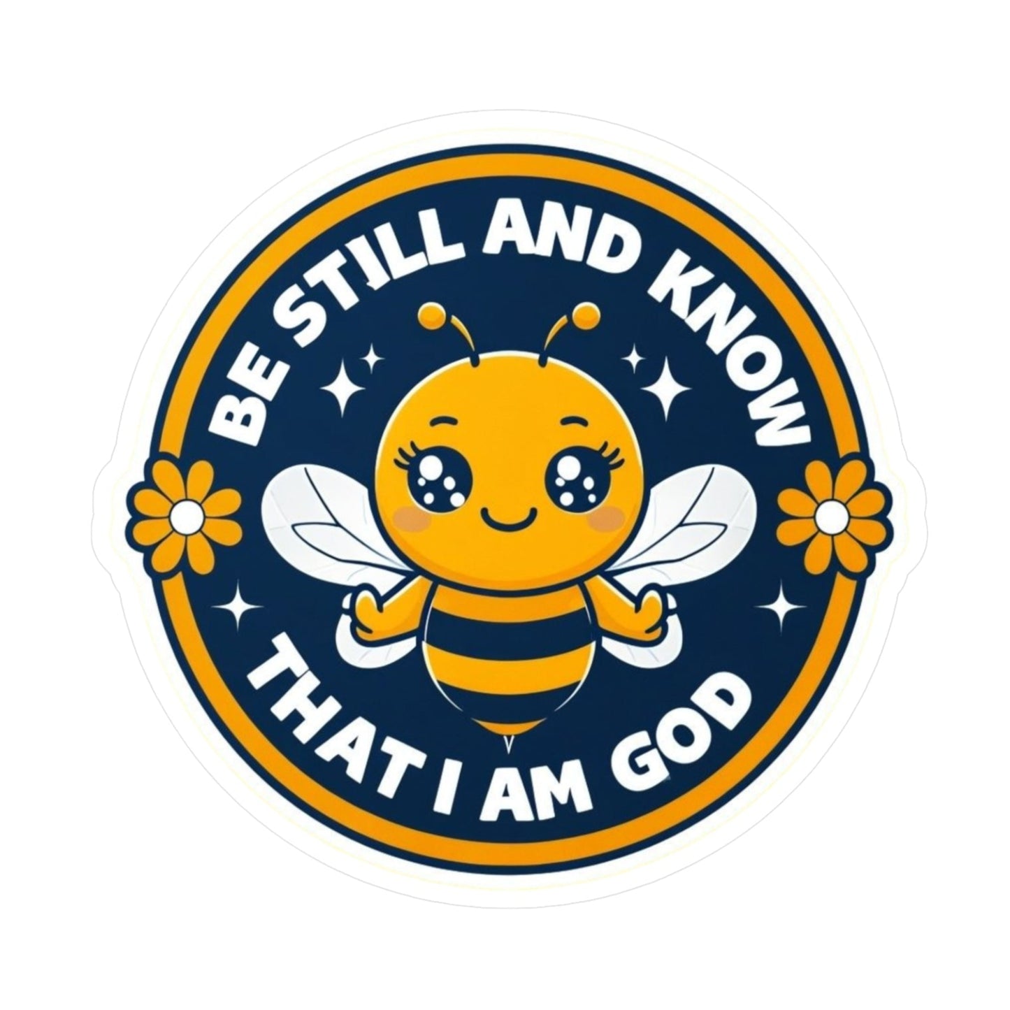 Be Still And Know Bible Verse Sticker, Bumble Bee Decal, Scripture Sticker, Cute Gift for Faith Lovers
