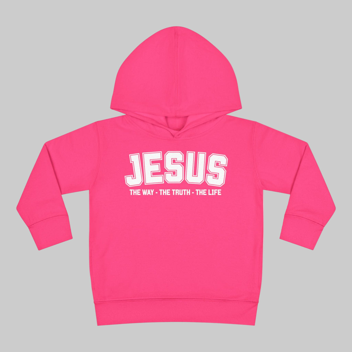 Toddler Jesus The Way, The Truth, The Life Pullover Fleece Hoodie, Christian Jesus Hoodie For Toddlers