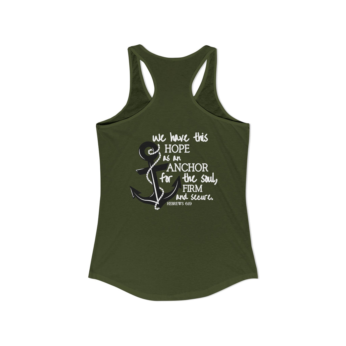 Women's Racerback Nautical Bible Verse Tank Top