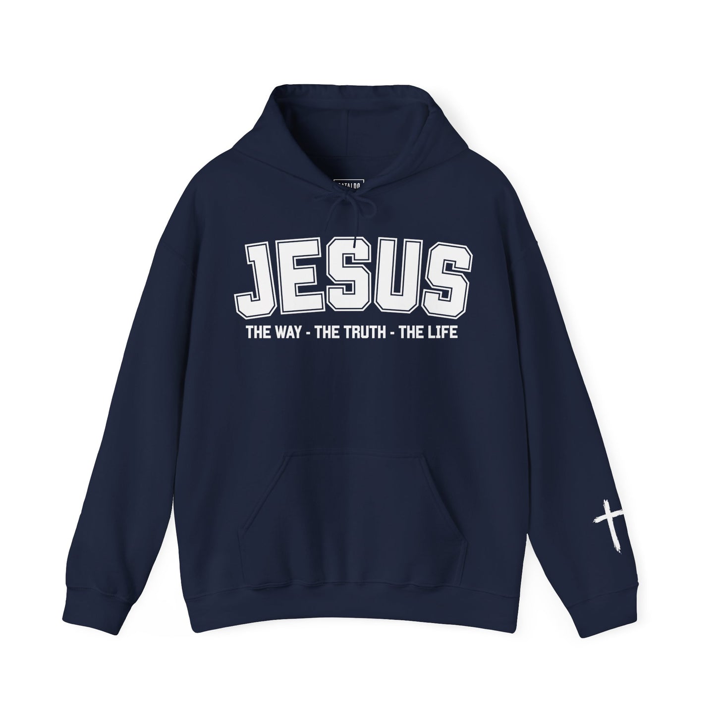 Jesus The Way The Truth The Life Inspirational Hoodie for Faithful Individuals, Religious Gift, Christian Apparel, Spiritual Wear