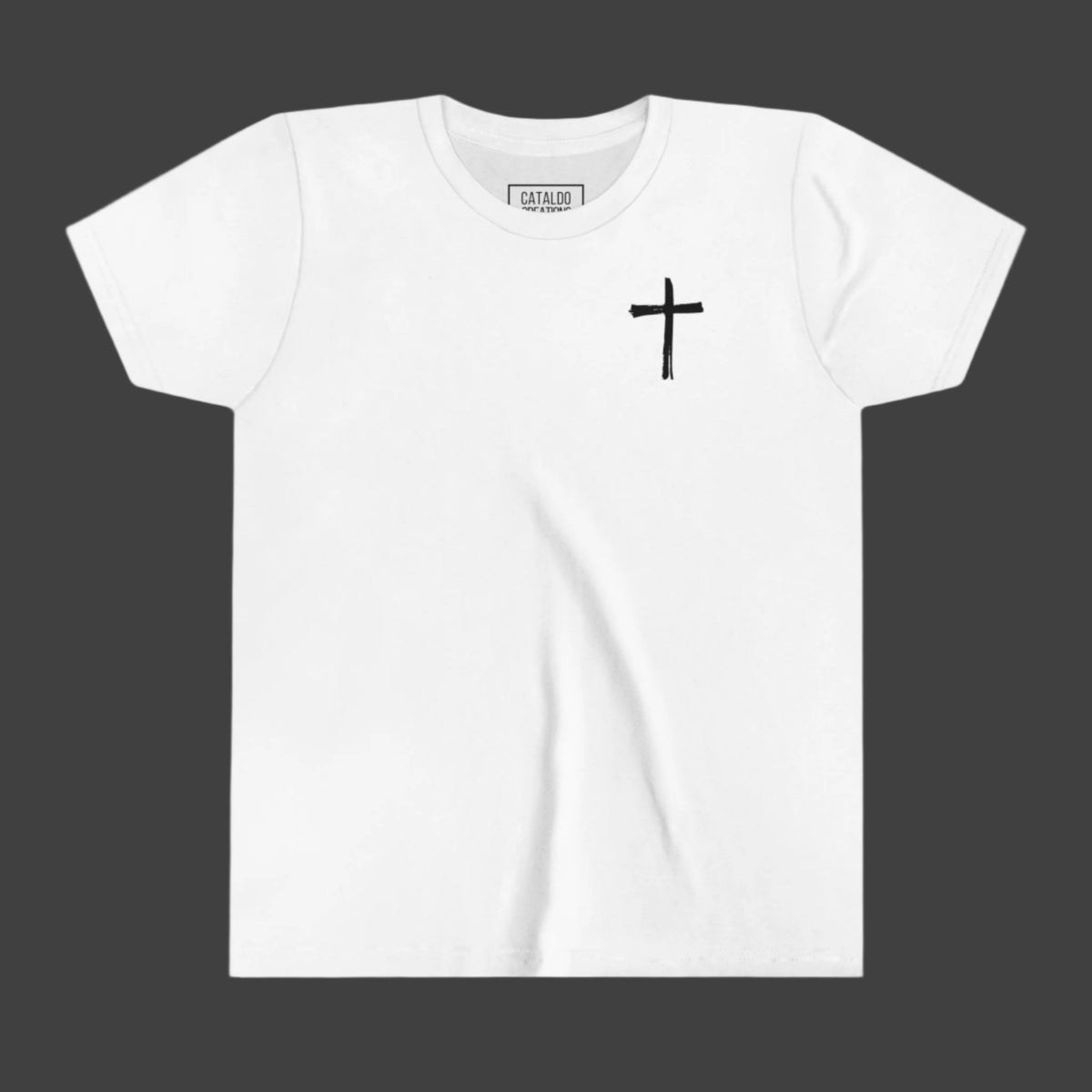Kids Be Bold As A Lion Youth Short Sleeve Tee. Black & White Design