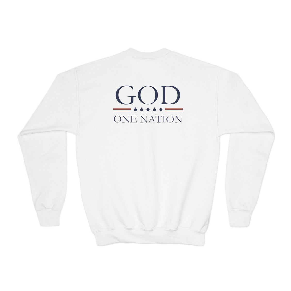 Kids One Nation Under God 1776 Crewneck Sweatshirt