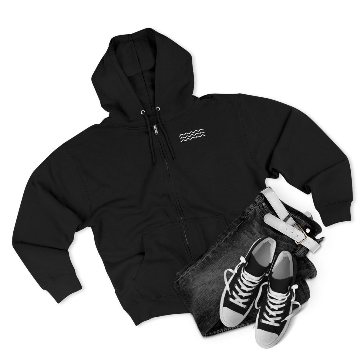 Even The Wind And The Waves Obey Him Full Zip Hoodie, Christian Bible Verse Ocean Zip Up Hooded Sweatshirt