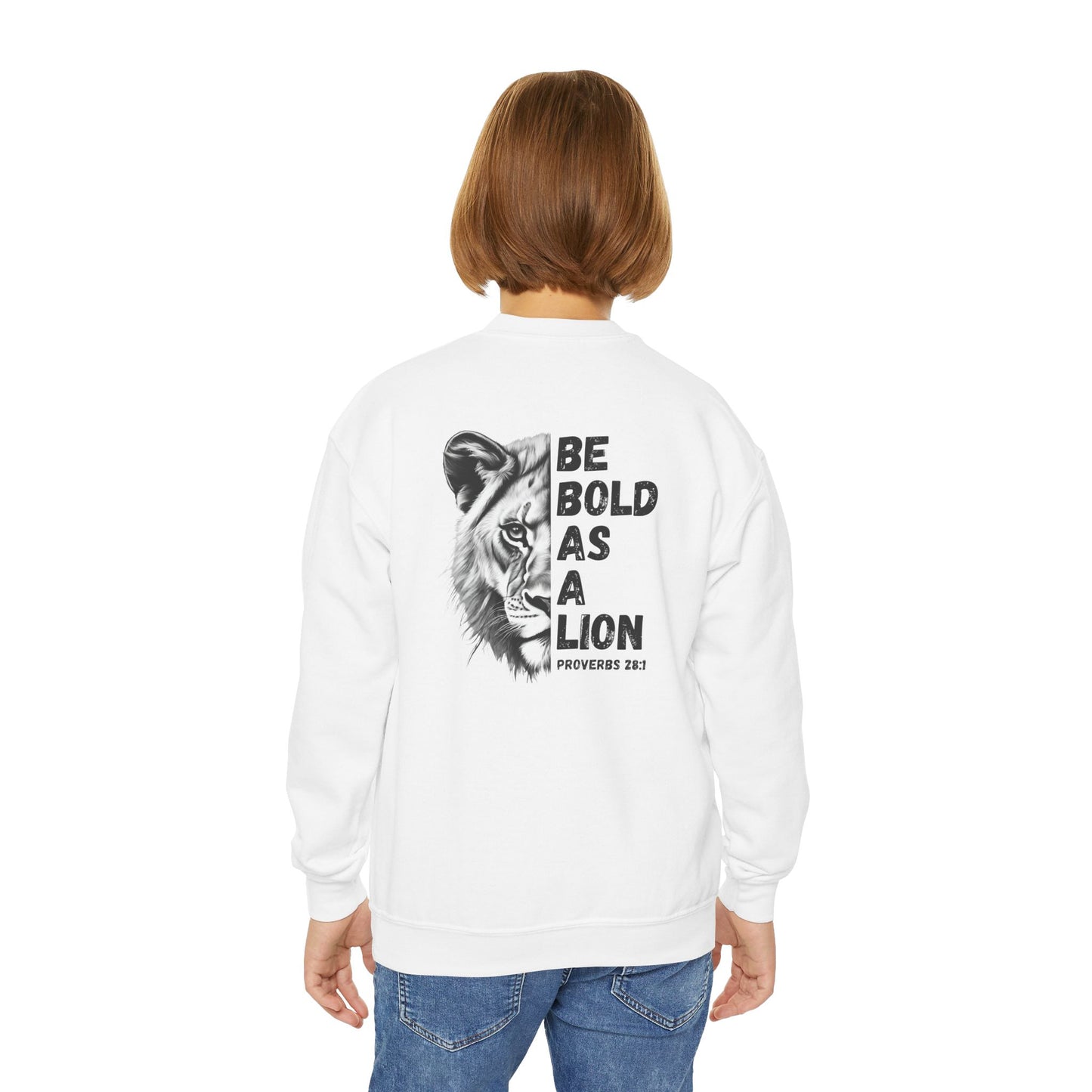 Kids Be Bold As A Lion Youth Crewneck Sweatshirt