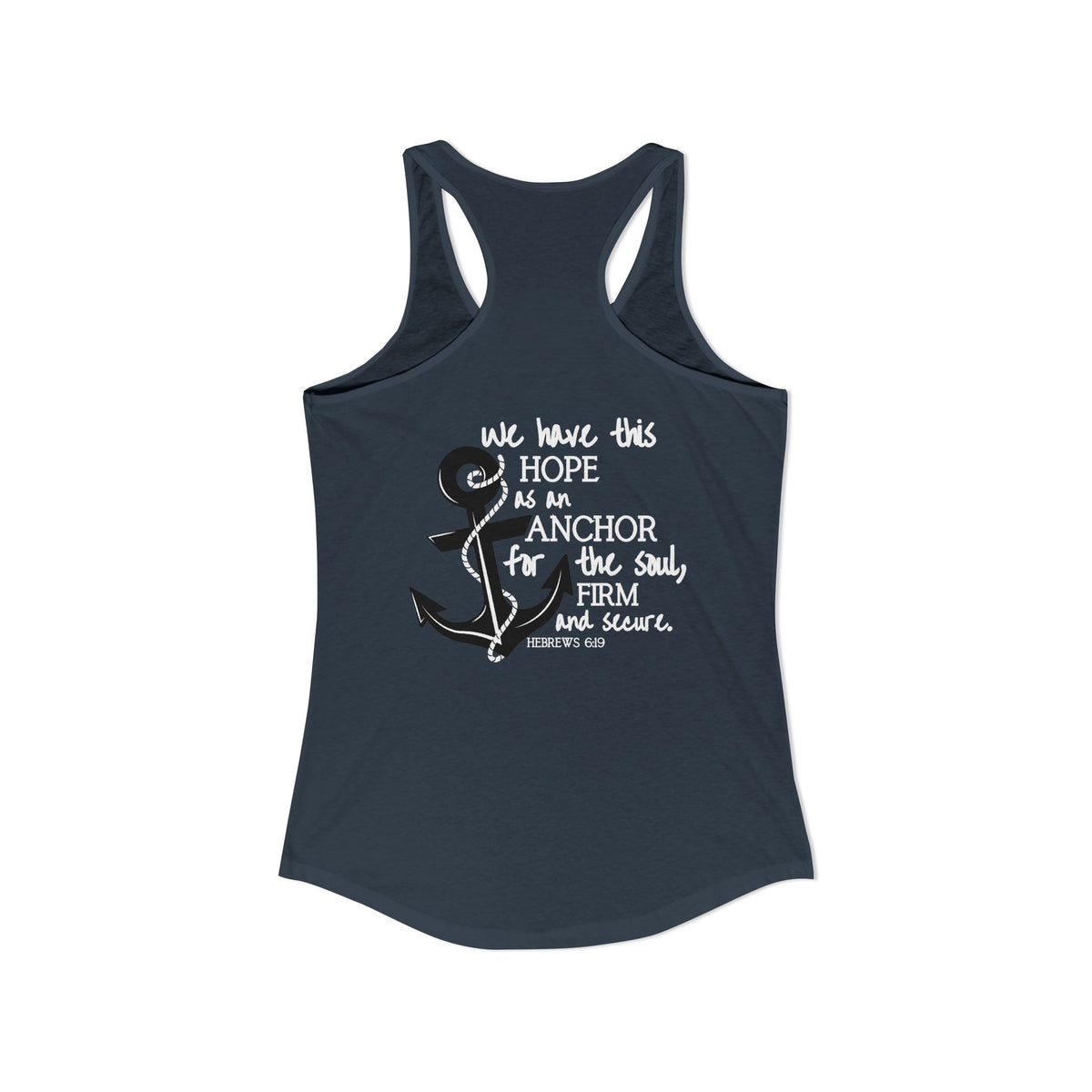Women's Racerback Nautical Bible Verse Tank Top