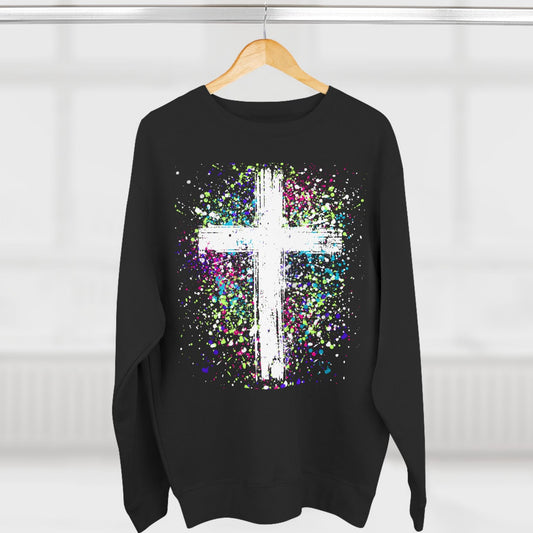 Vibrant Cross Super Soft Adult Crewneck Sweatshirt
