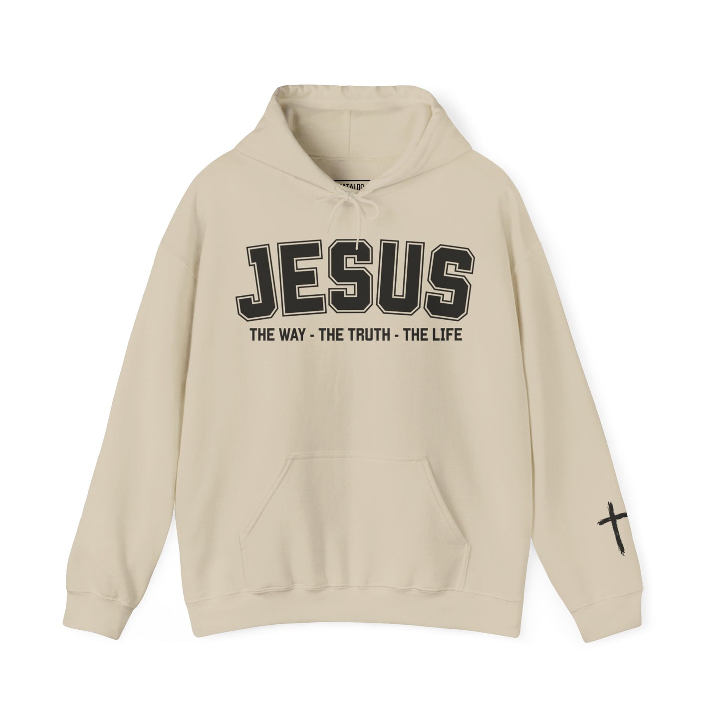 Jesus The Way The Truth The Life Inspirational Hoodie for Faithful Individuals, Religious Gift, Christian Apparel, Spiritual Wear