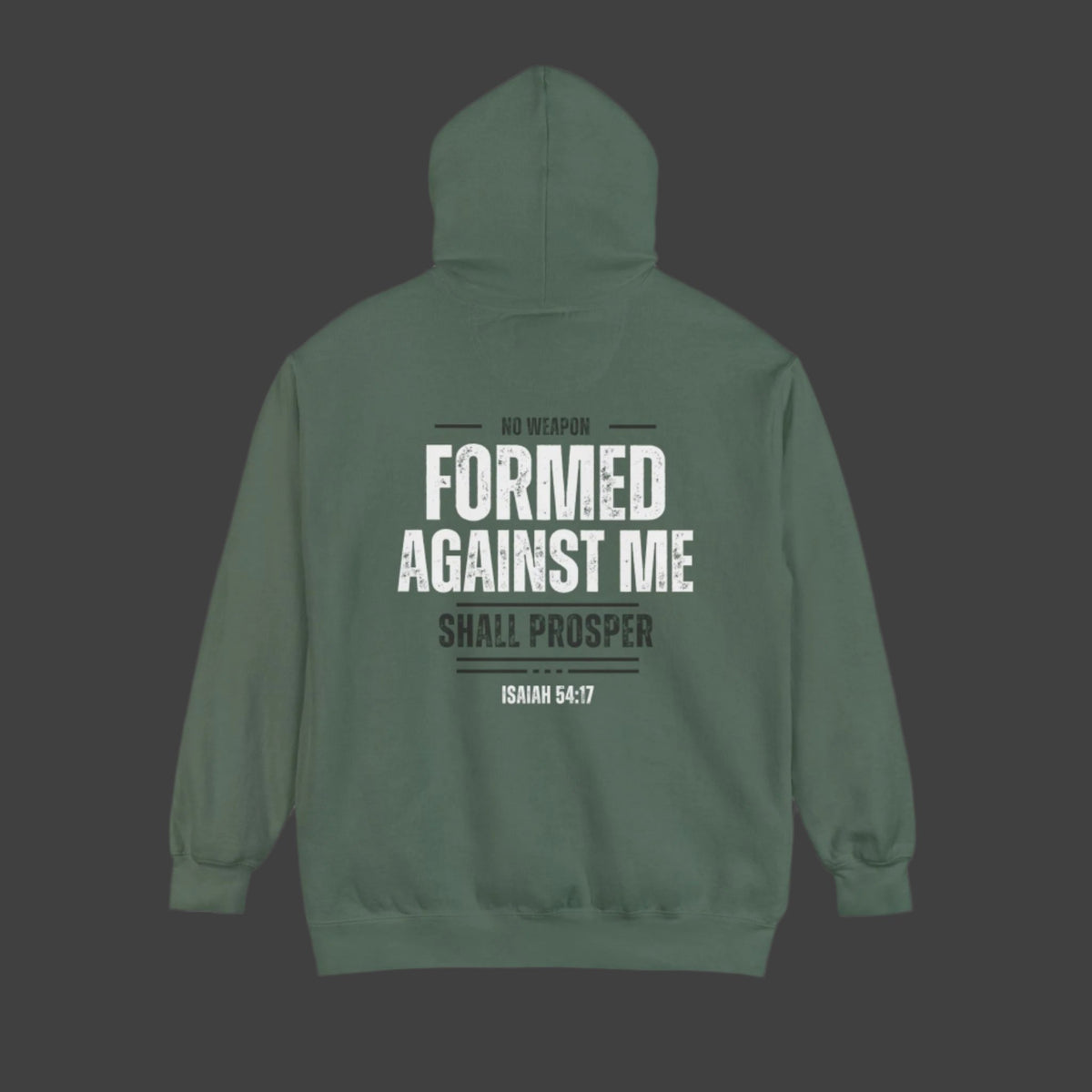 No Weapon Formed Against Me Shall Prosper Bible Verse Premium Hoodie