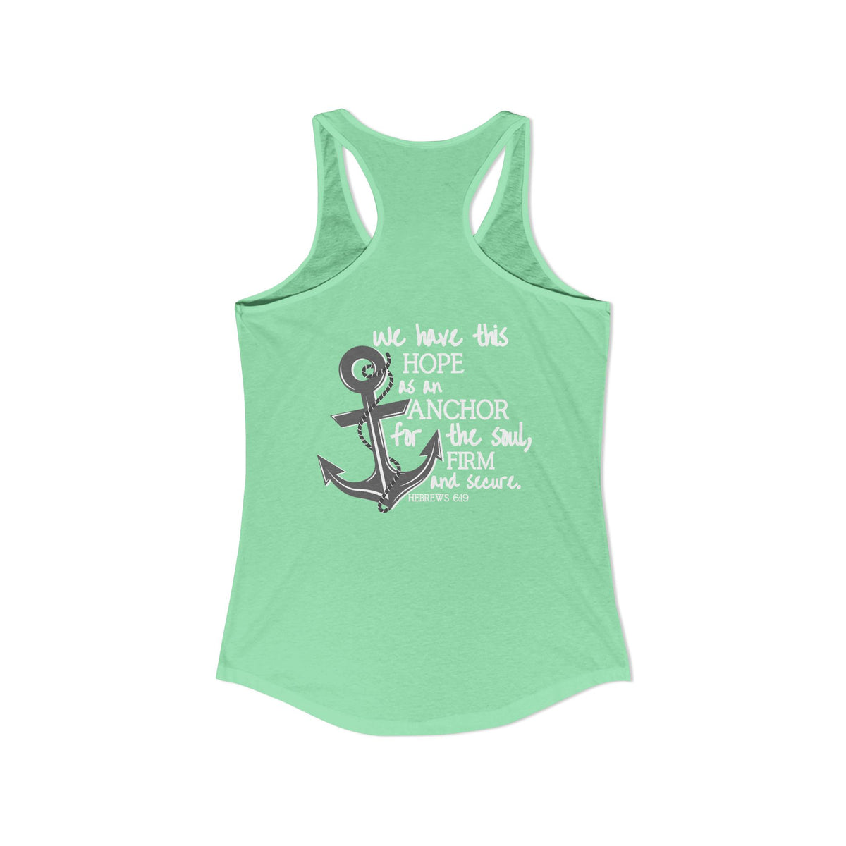 Women's Racerback Nautical Bible Verse Tank Top