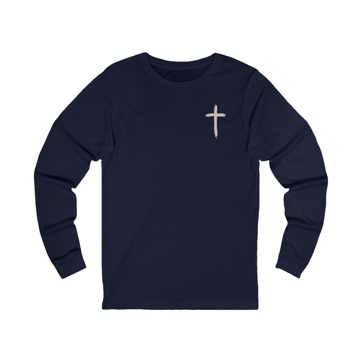 Look at the Birds Of The Air Long Sleeve Tee — Matthew 6:26 Christian Cross Scripture Shirt