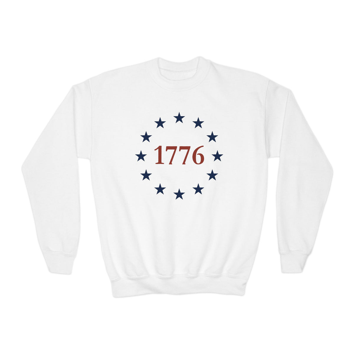 Kids One Nation Under God 1776 Crewneck Sweatshirt