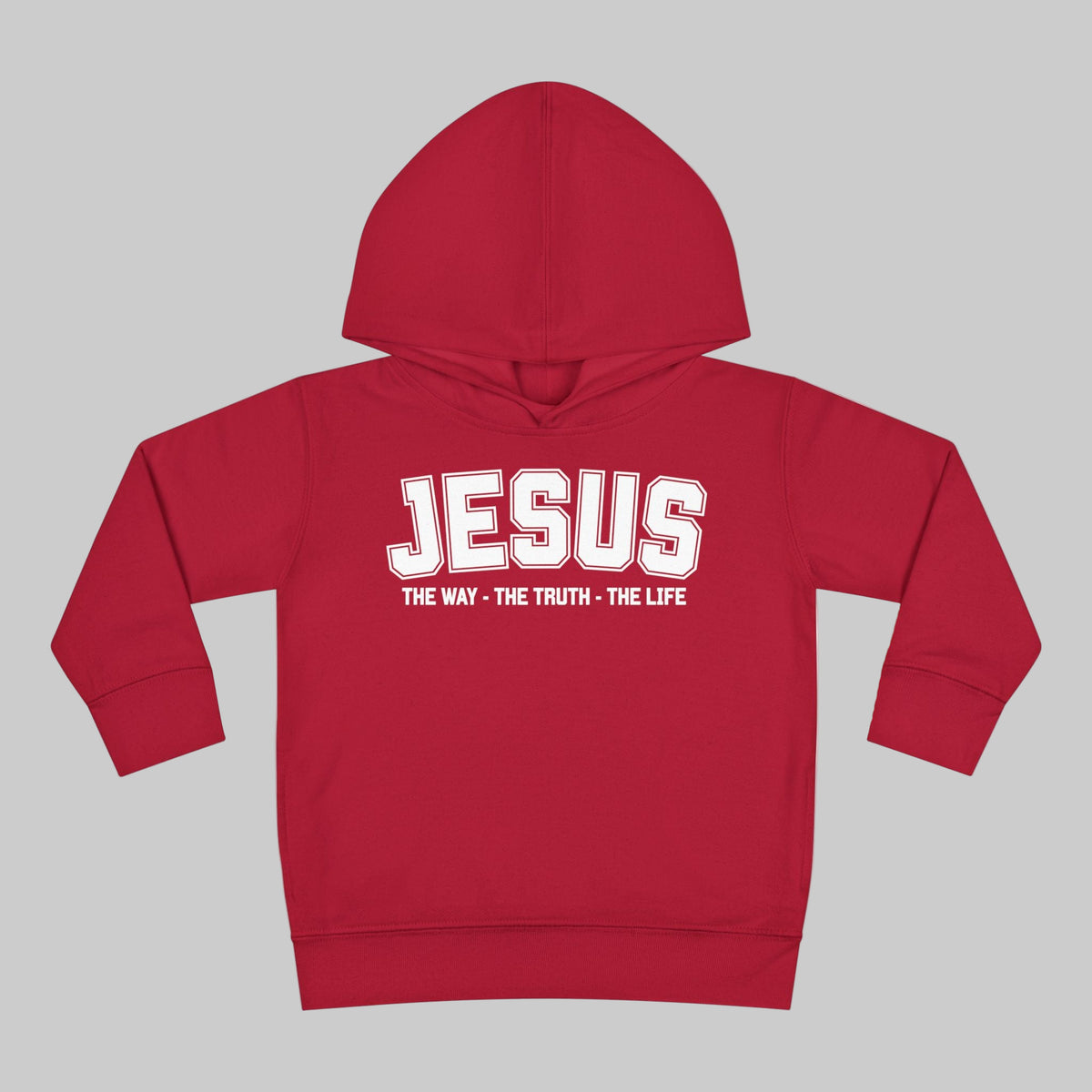 Toddler Jesus The Way, The Truth, The Life Pullover Fleece Hoodie, Christian Jesus Hoodie For Toddlers