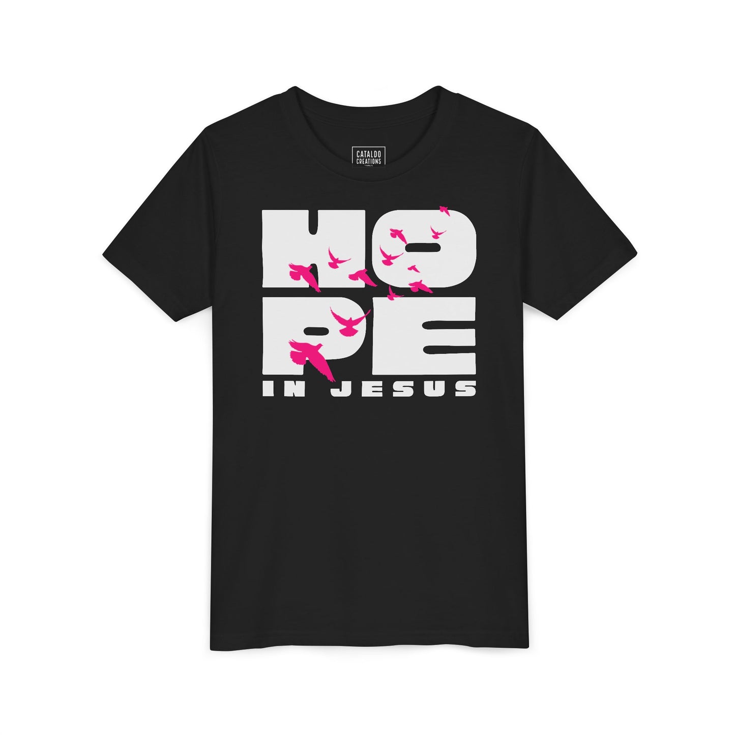 Hope in Jesus Youth Tee, Inspirational Kids Shirt, Faith-Based T-Shirt, Christian Apparel, Gifts for Church Events