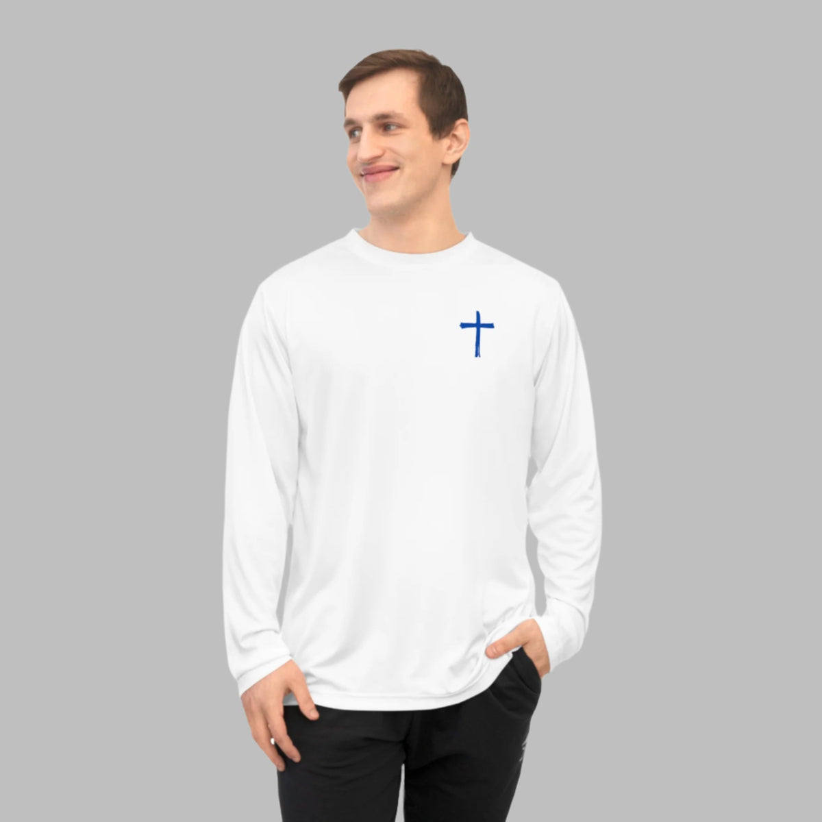 No Weapon Formed Against Me Athletic Long Sleeve Shirt +UV Protection