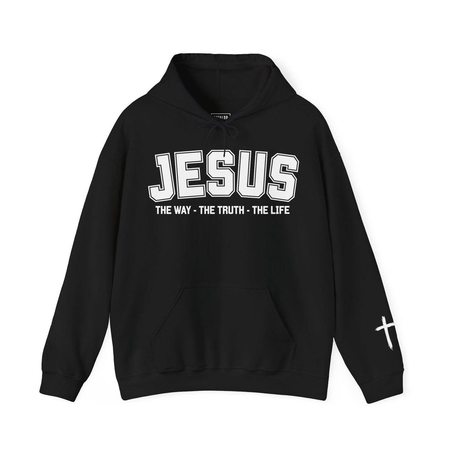 Jesus The Way The Truth The Life Inspirational Hoodie for Faithful Individuals, Religious Gift, Christian Apparel, Spiritual Wear