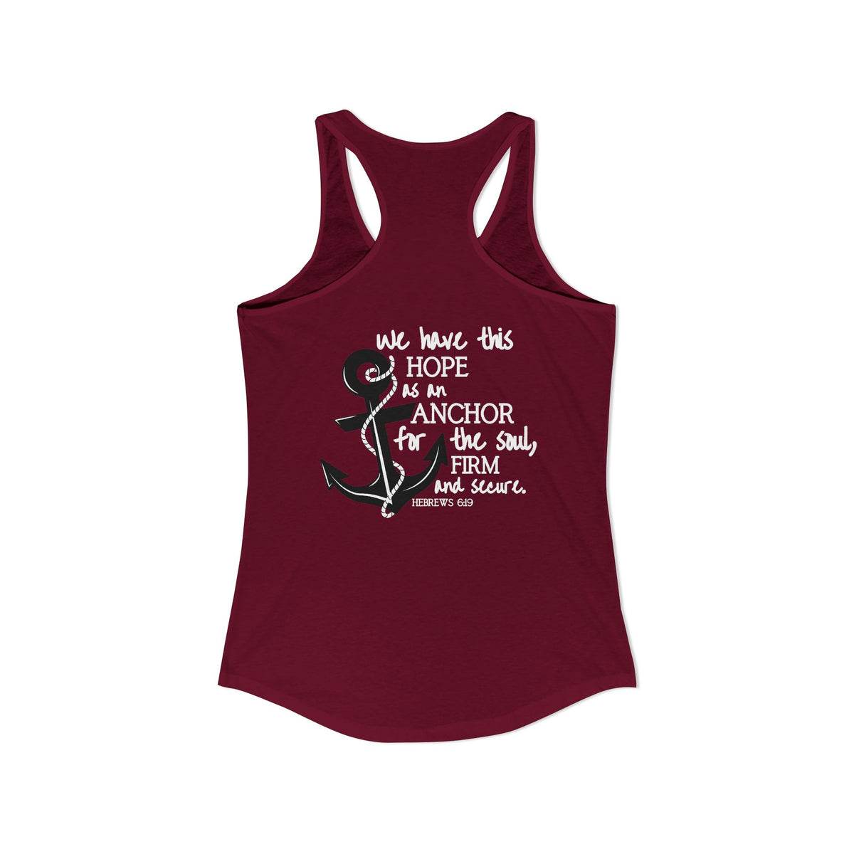 Women's Racerback Nautical Bible Verse Tank Top