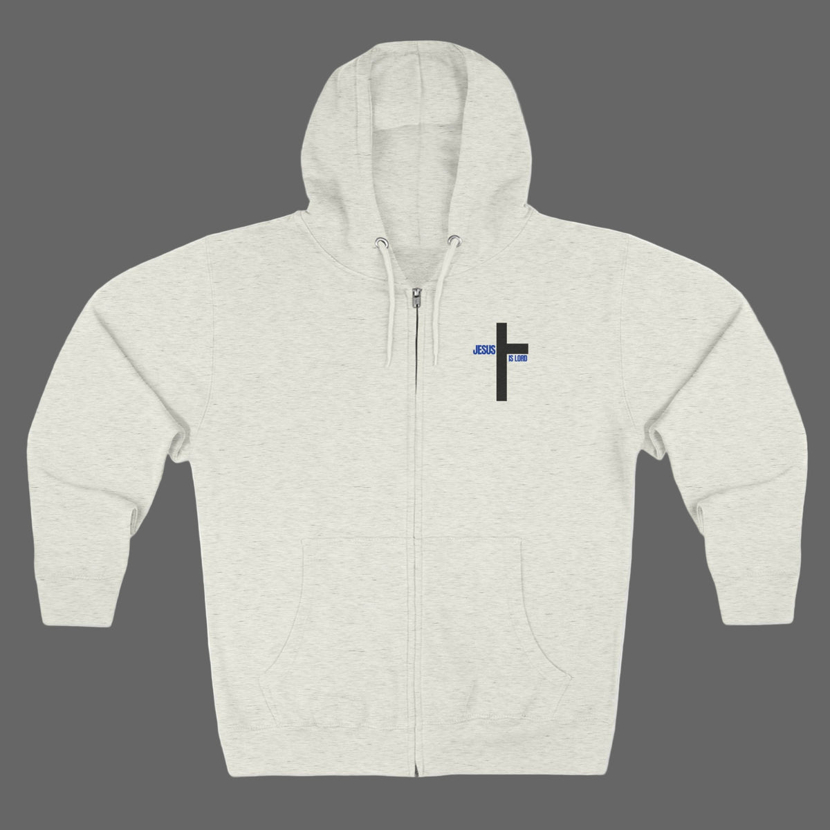 Every Knee Will Bow And Every Tongue Confess Jesus Is Lord Faith-Inspired Full Zip Hoodie | Inspirational Apparel, Christian Gift