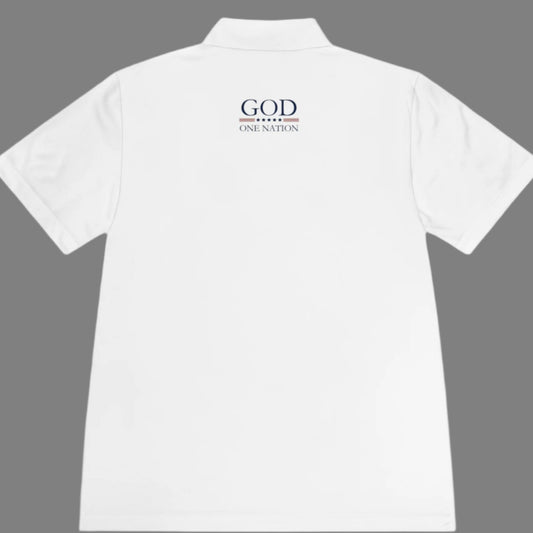 USA One Nation Under God Men's Sport Polo Shirt - Stylish Athletic Wear
