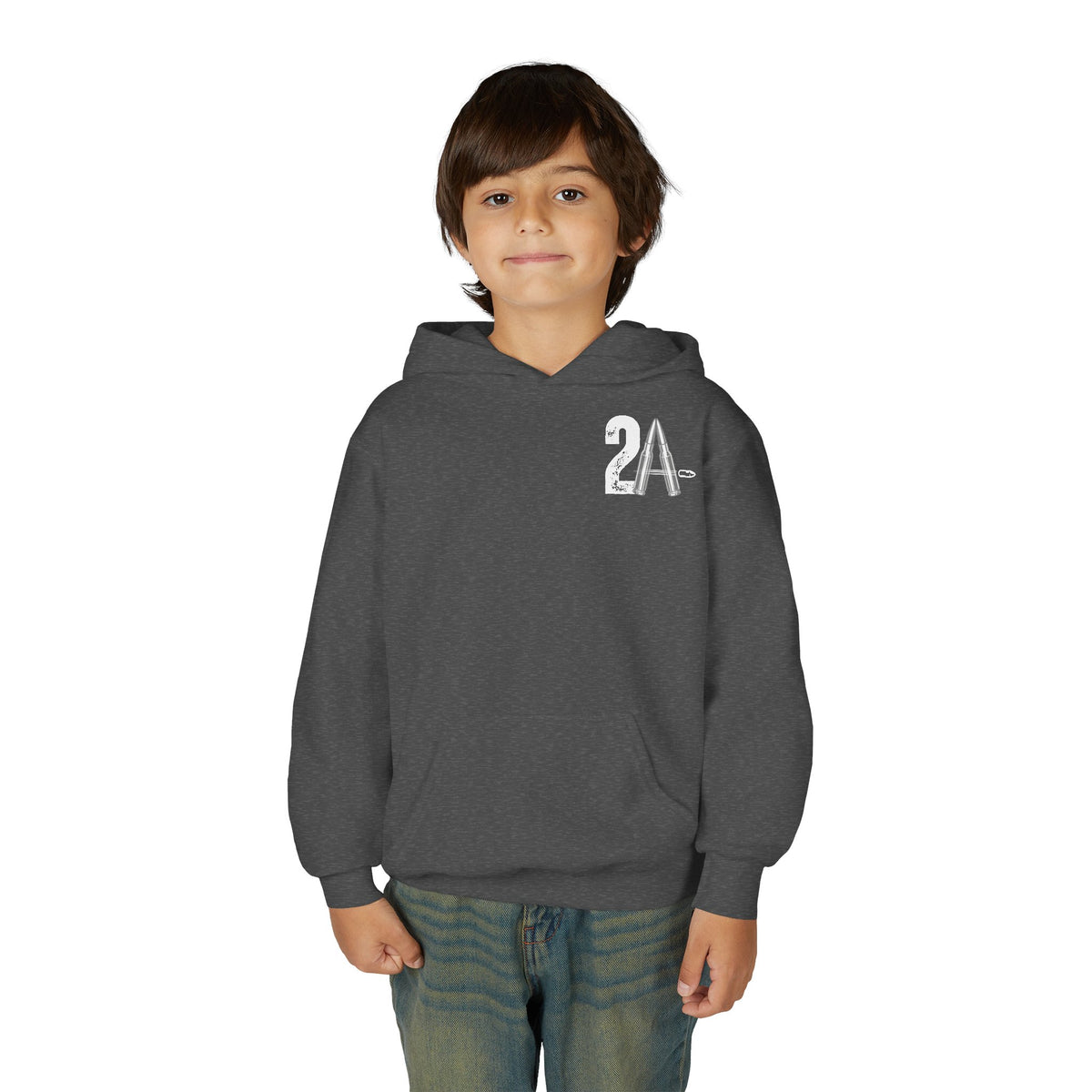Youth 2nd Amendment Flag Design Hoodie, Kids 2A Sweatshirt, Gift for Teens, Patriotic Apparel, Flag Hoodie