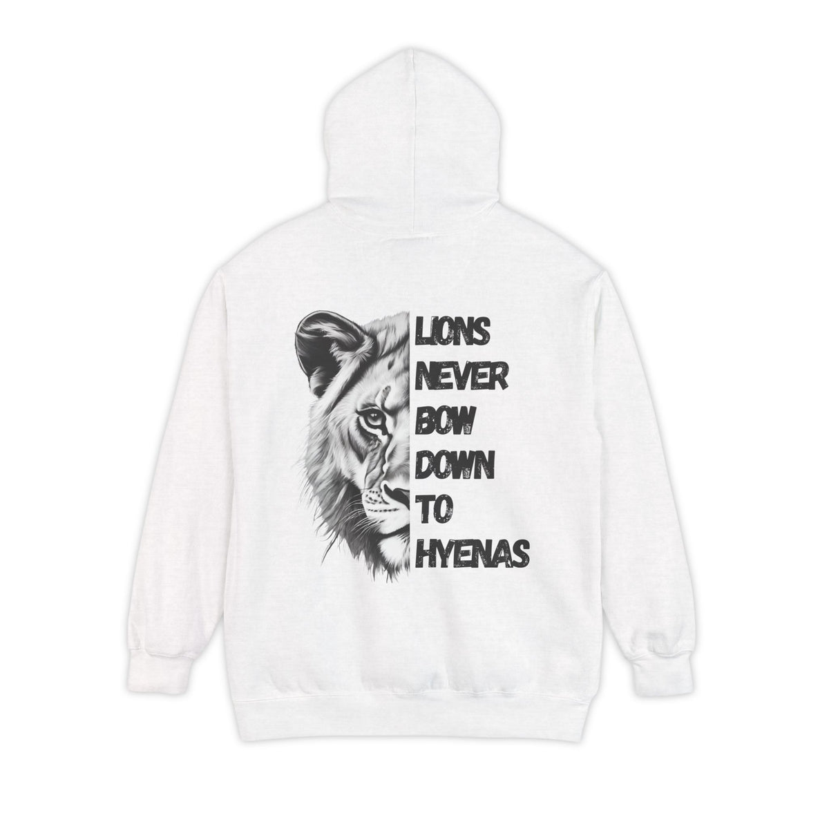 Lions Never Bow Down To Hyenas Adult Premium Hoodie