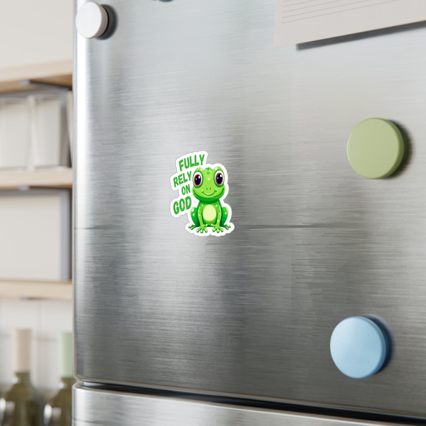 FROG Sticker, Fully Rely On God Christian Sticker Decal, Frog Laptop Sticker, Nature Aesthetic, Gift for Faith Lovers