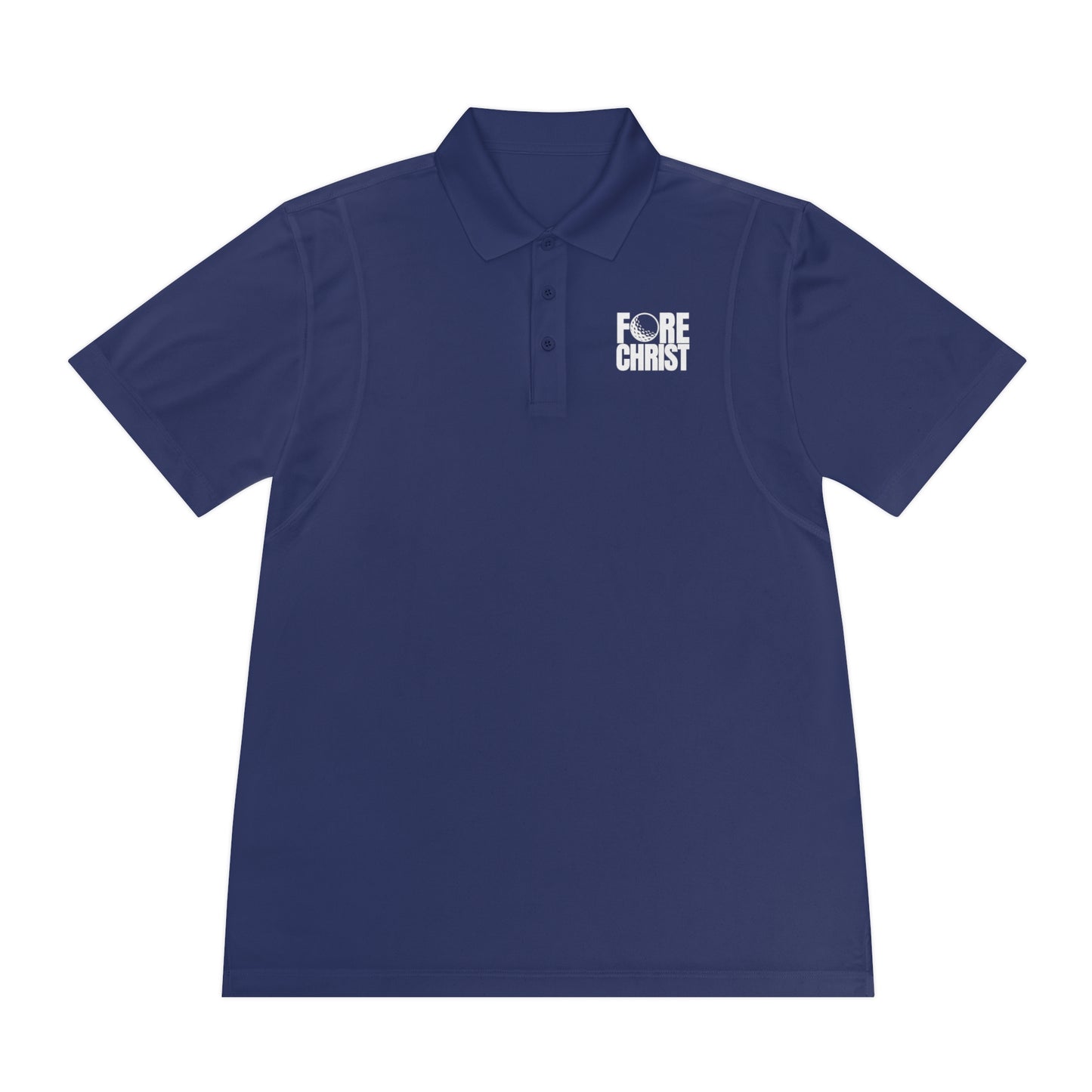 Men's 'Fore Christ' Sport Polo Shirt, Faith-Inspired Activewear, Christian Polo for Golf & Casual Outings, Men's Casual Wear