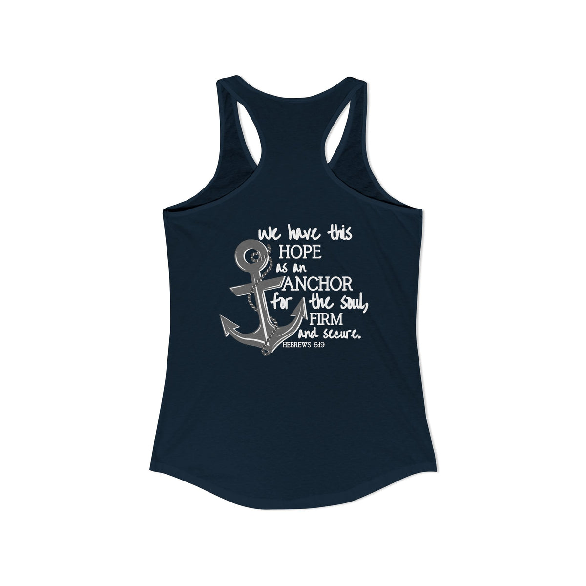 Women's Racerback Nautical Bible Verse Tank Top