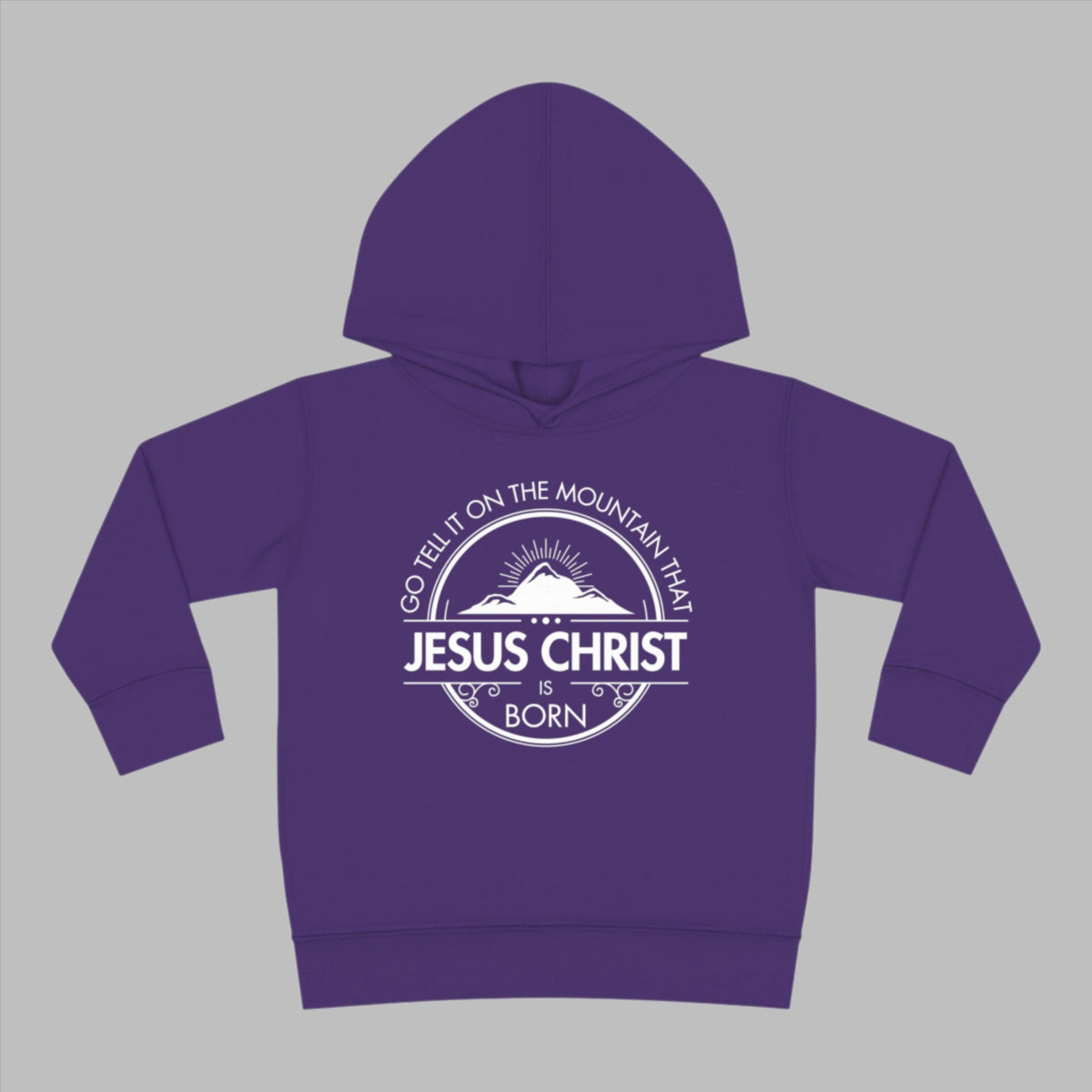Toddler Go Tell It On The Mountain Jesus Hoodie. Toddler Christian Pullover Fleece Hoodie