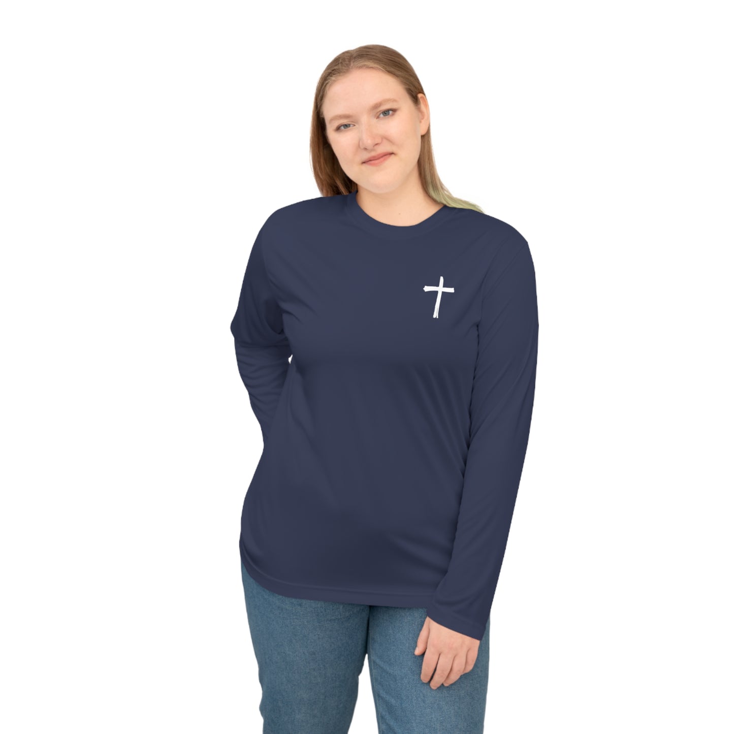 No Weapon Formed Against Me Athletic Long Sleeve Shirt +UV Protection