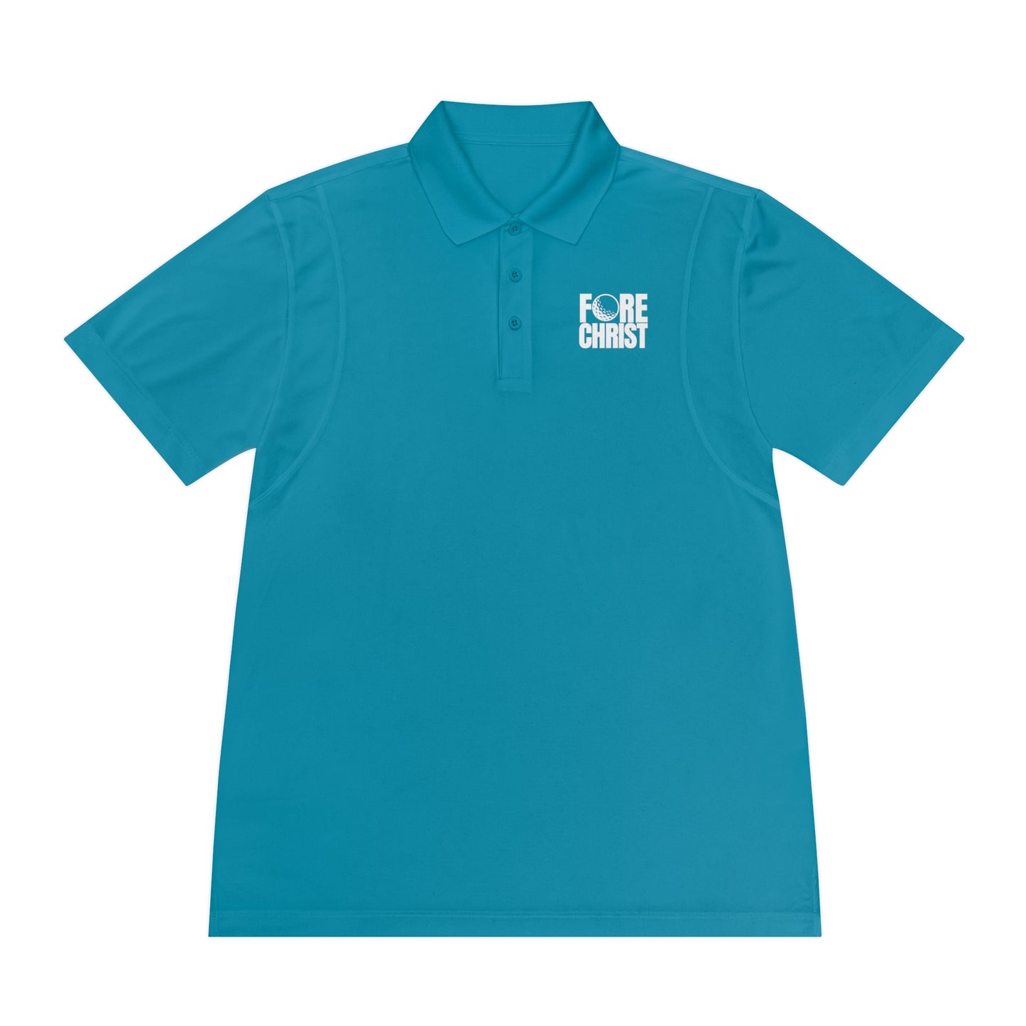 Men's 'Fore Christ' Sport Polo Shirt, Faith-Inspired Activewear, Christian Polo for Golf & Casual Outings, Men's Casual Wear