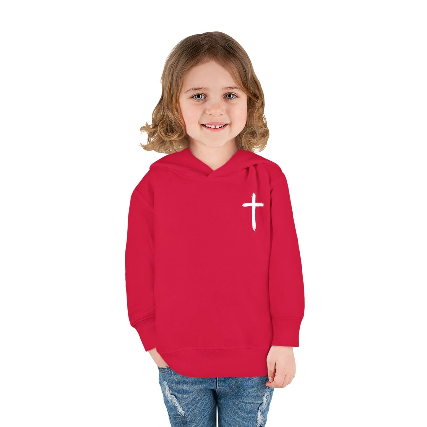 Toddler Christian Fleece Hoodie - Jesus Fisherman Design, Cute Kids Sweatshirt, Religious Baby Gift, Faith Hoodie
