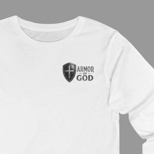 Full Armor of God Long Sleeve Tee — Christian Faith Scripture Shirt (Ephesians 6:13)
