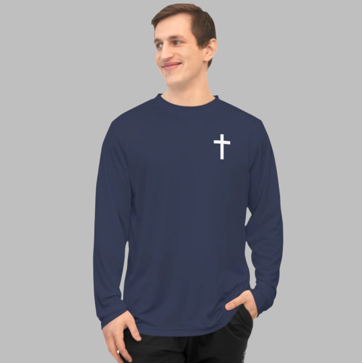 Jesus Is The Way, The Truth, The Life Athletic Long Sleeve Shirt +UV Protection