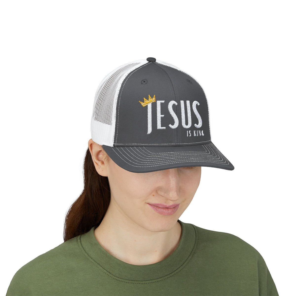 Jesus Is King Snapback Trucker Cap