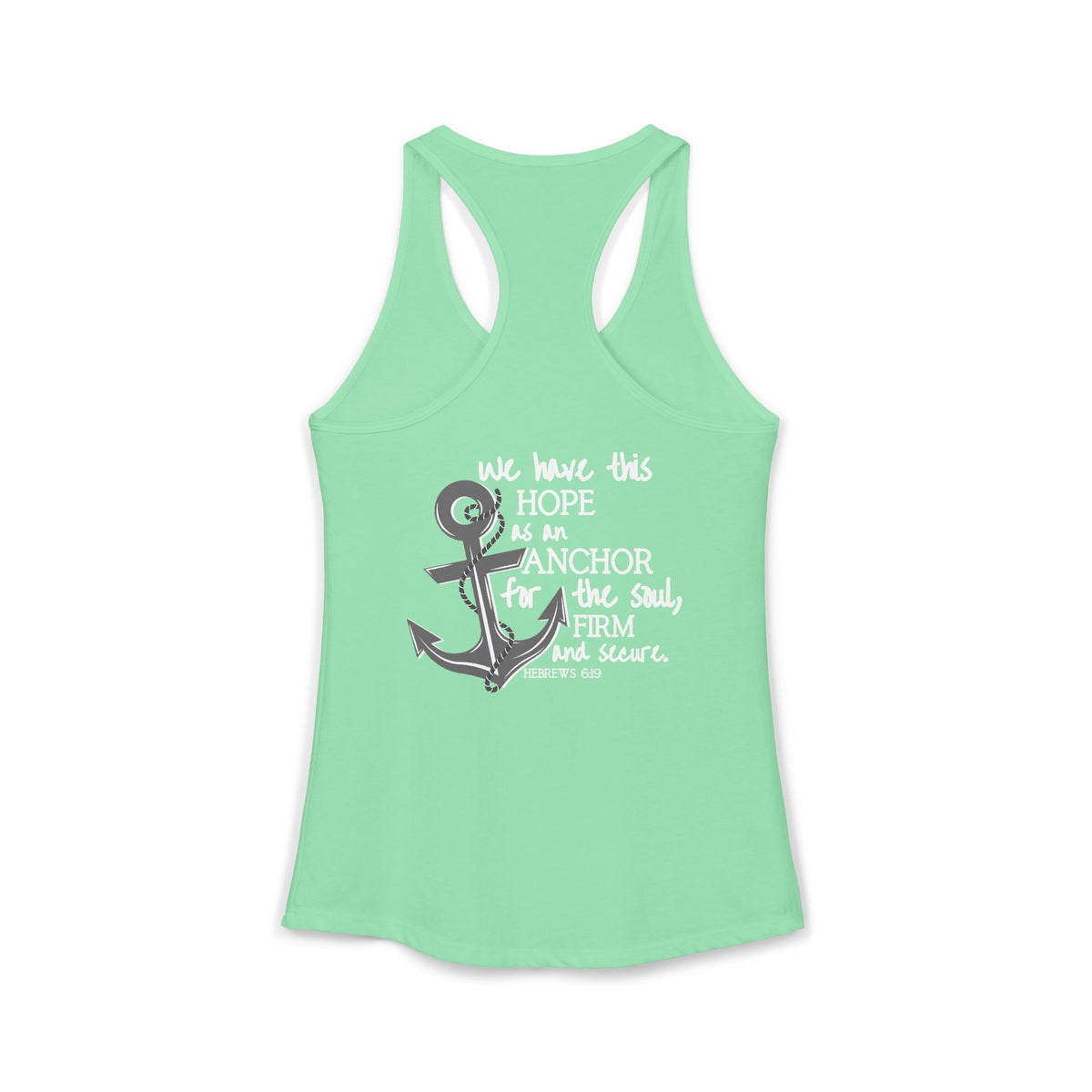 Women's Racerback Nautical Bible Verse Tank Top