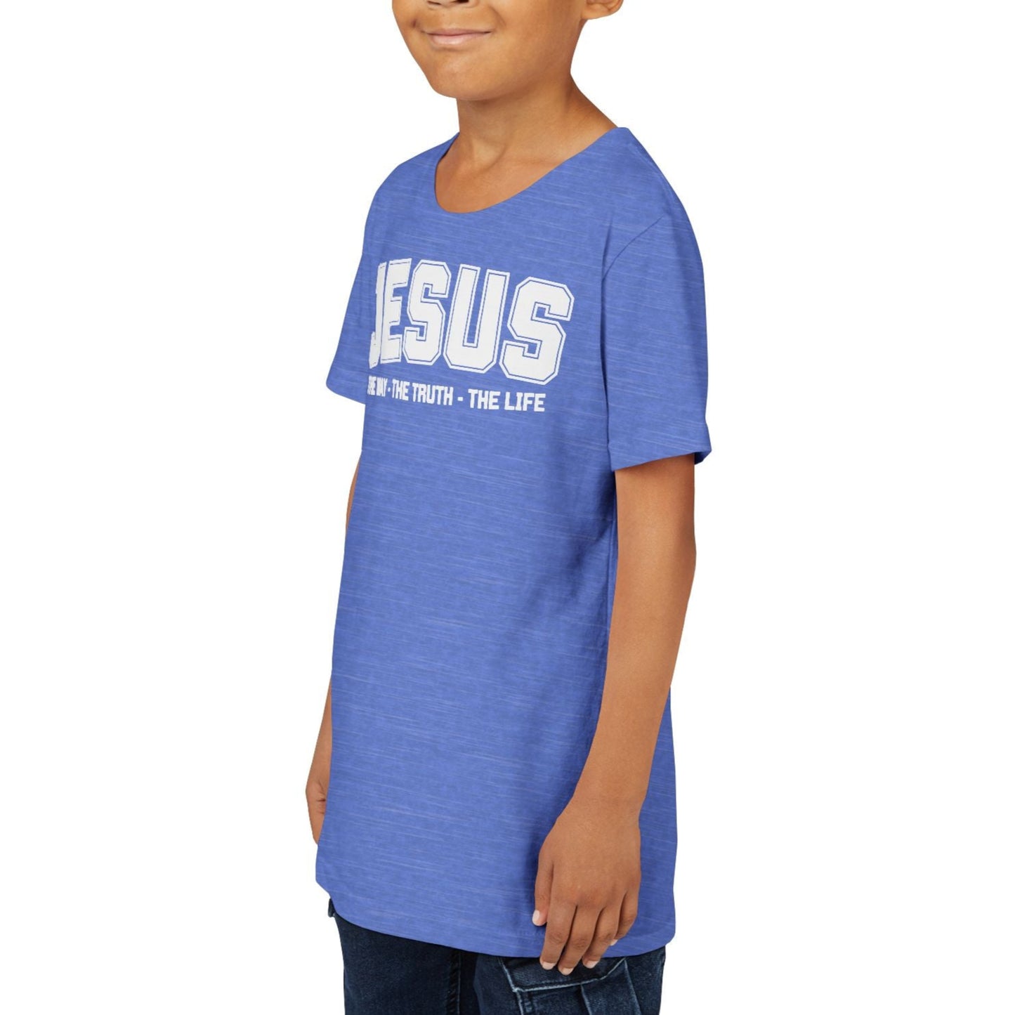 Faith-Inspired Youth Tee - Jesus - The Way, The Truth, The Life, Christian Apparel, Faith-Based Gift, Youth Clothing