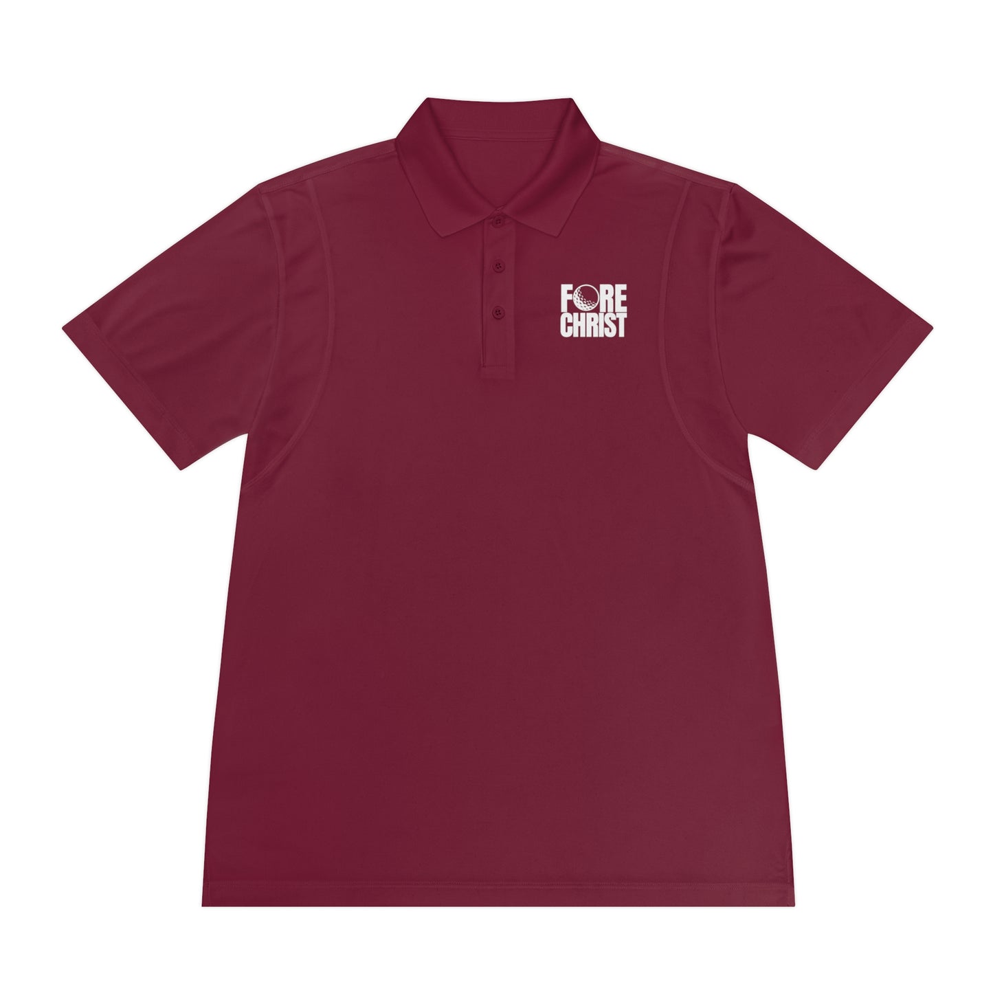 Men's 'Fore Christ' Sport Polo Shirt, Faith-Inspired Activewear, Christian Polo for Golf & Casual Outings, Men's Casual Wear