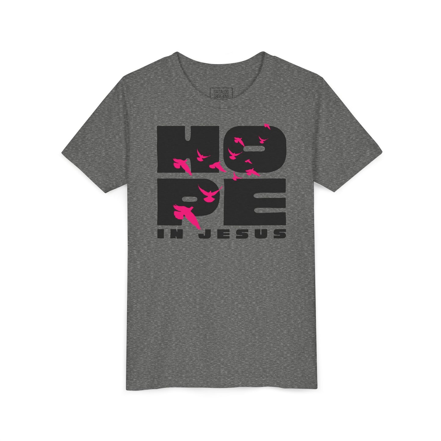 Hope in Jesus Youth Tee, Inspirational Kids Shirt, Faith-Based T-Shirt, Christian Apparel, Gifts for Church Events