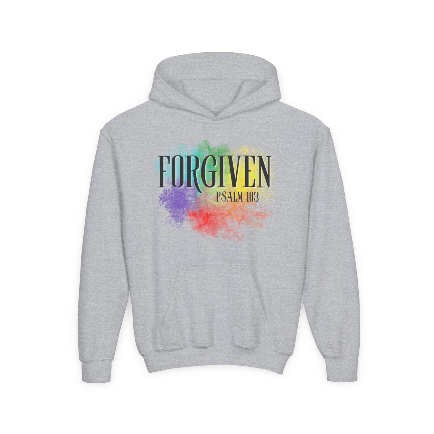 Youth Forgiven Psalms Bible Verse Heavyweight Hooded Sweatshirt