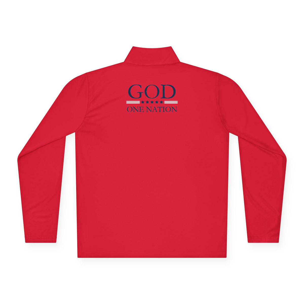 1776 One Nation Under God Patriotic Quarter-Zip. Fast Drying And Lightweight Athletic Pullover