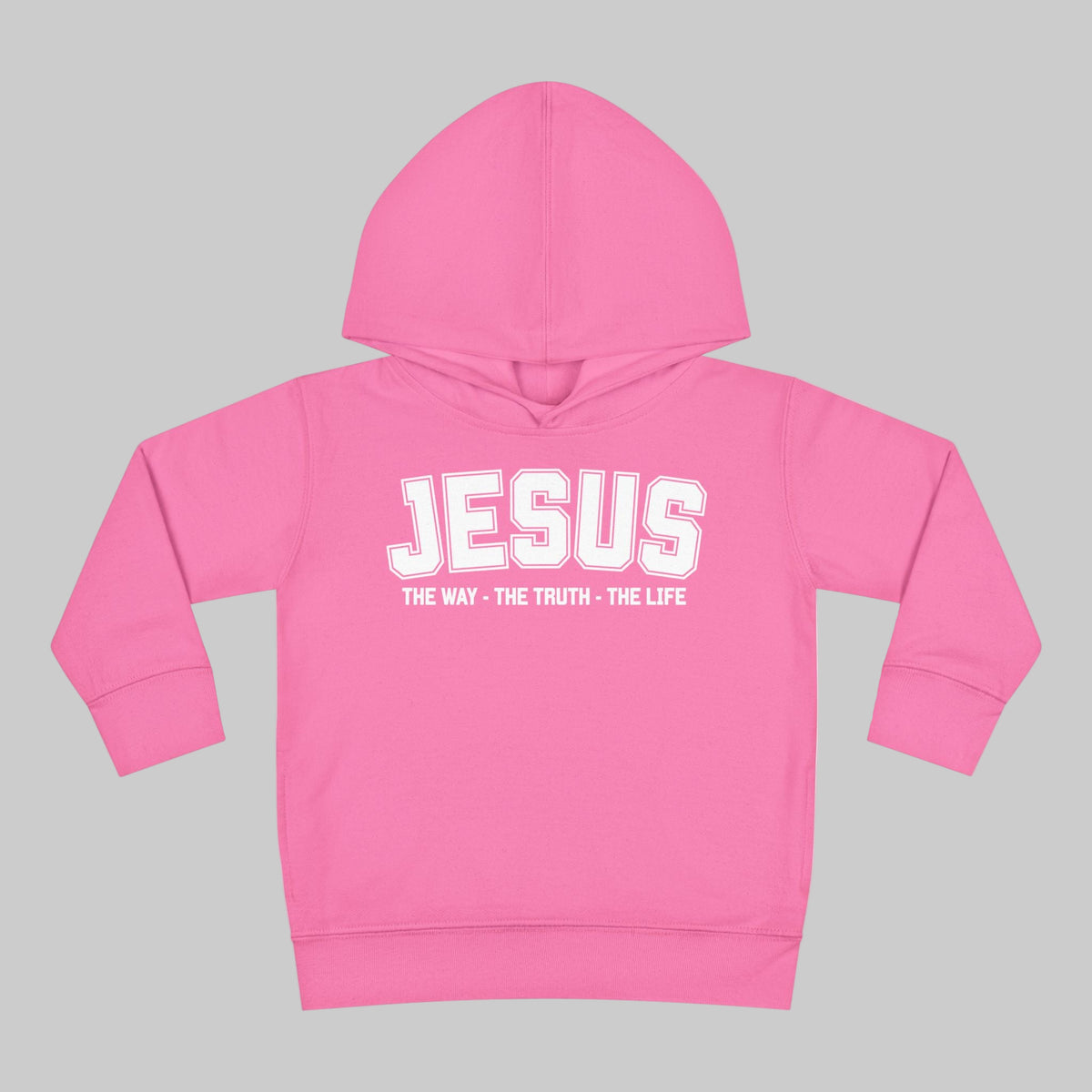 Toddler Jesus The Way, The Truth, The Life Pullover Fleece Hoodie, Christian Jesus Hoodie For Toddlers