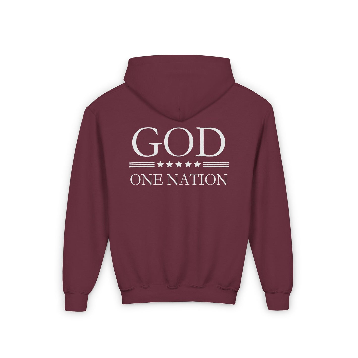 Kids One Nation Under God Youth Hooded Sweatshirt