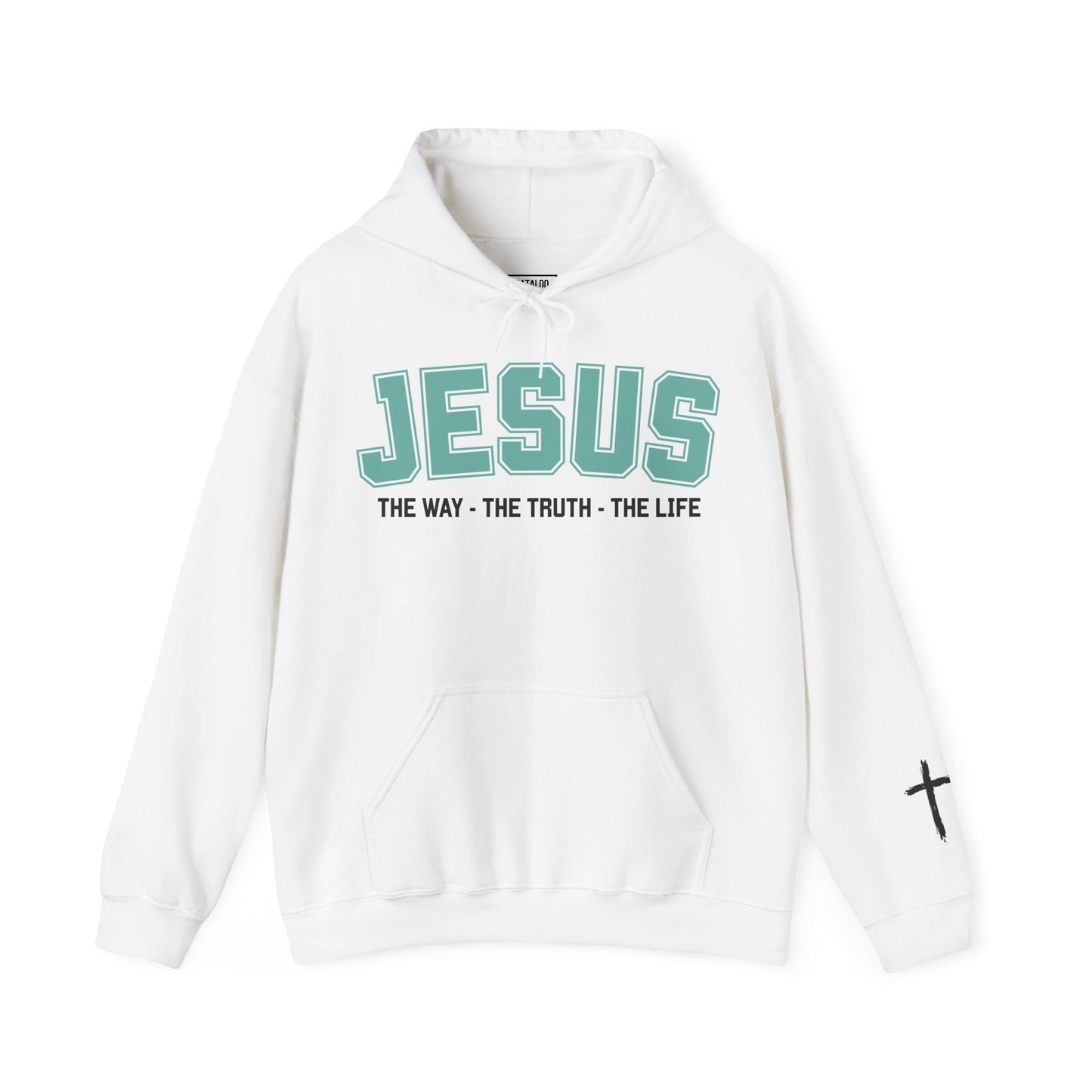 Jesus The Way The Truth The Life Inspirational Hoodie for Faithful Individuals, Religious Gift, Christian Apparel, Spiritual Wear